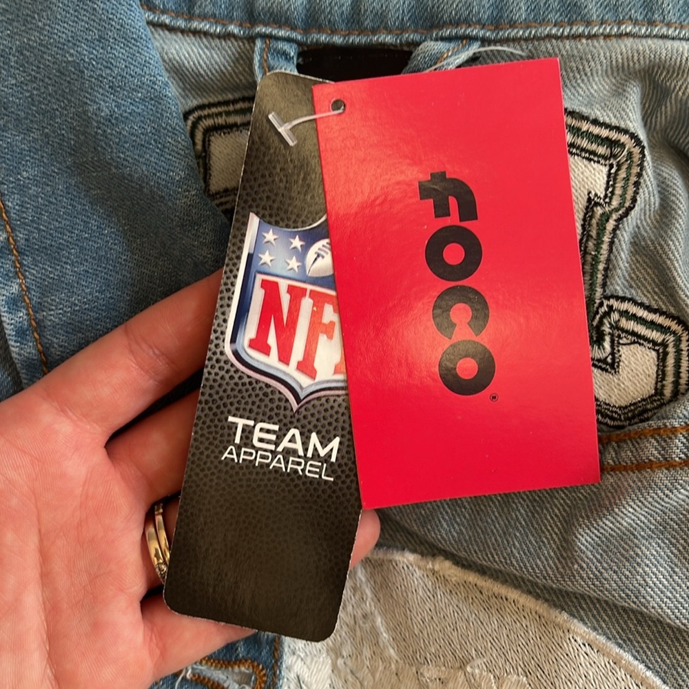 NWT New York Jets Women’s Jean denim jacket size Small - Picture 5 of 6